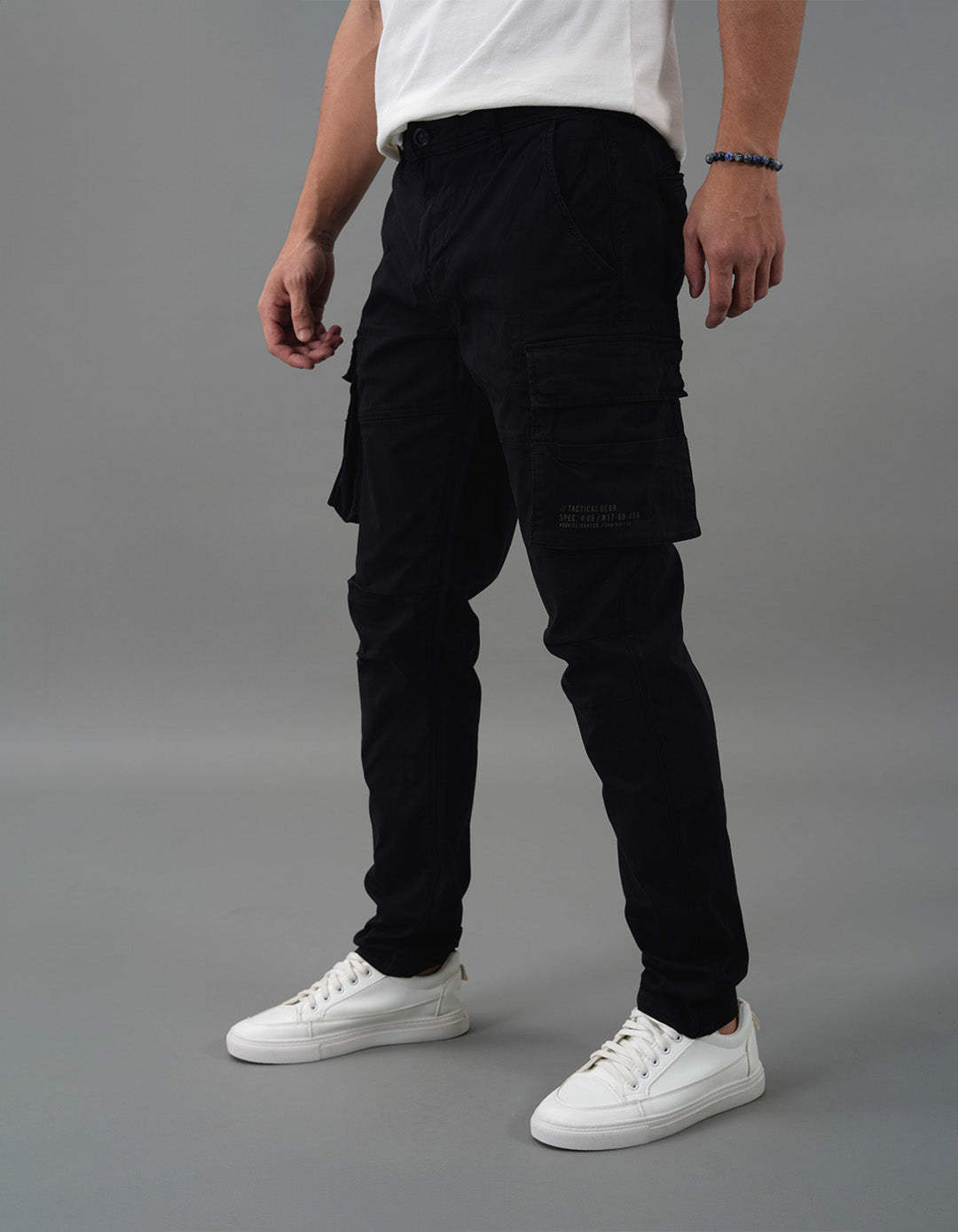 Black Regular Fit Cargo Pant